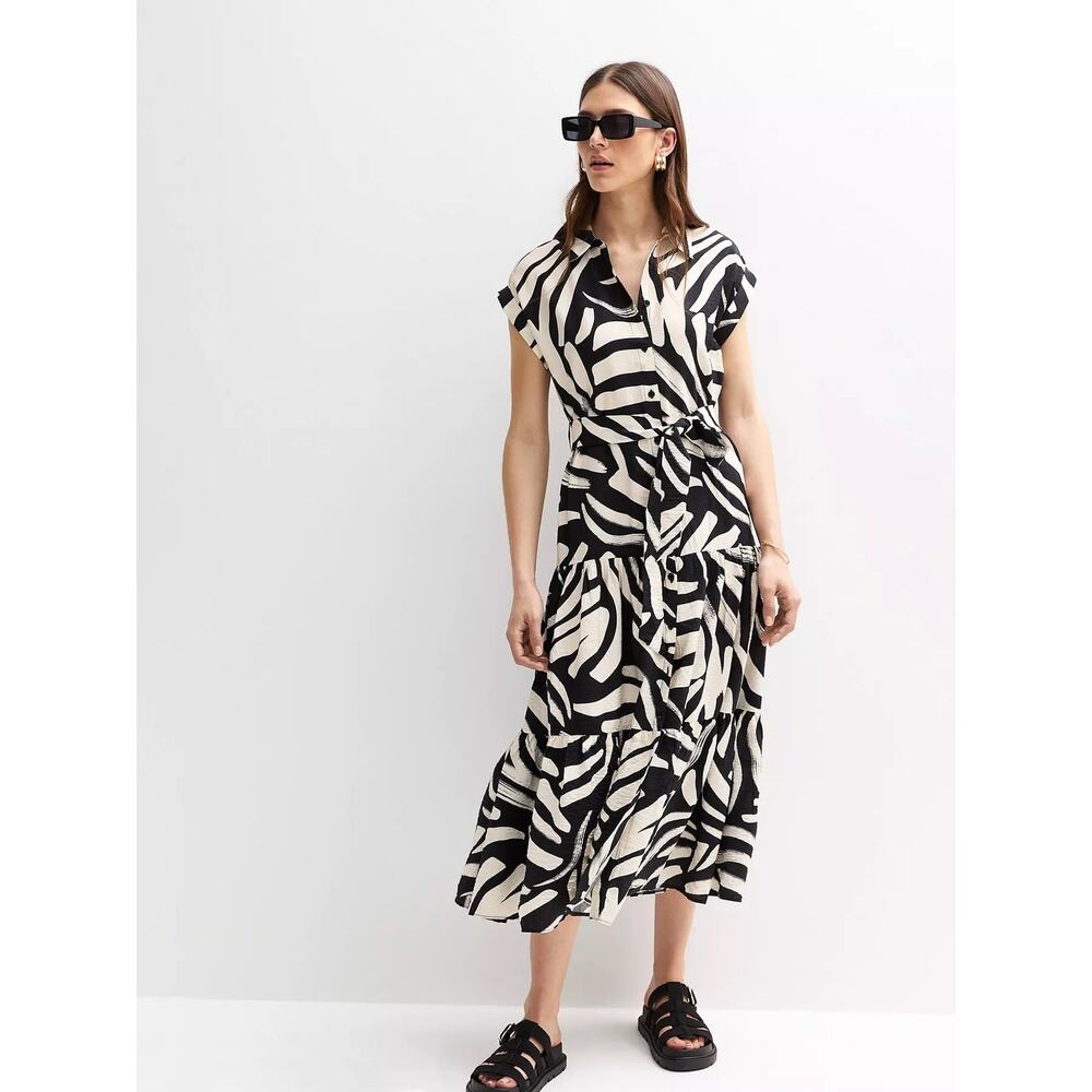 New Look
Abstract Print Midi Dress - Black